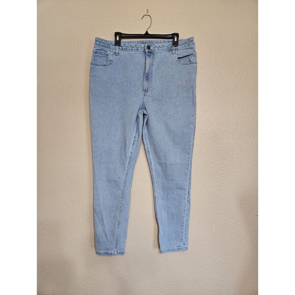 Lucy & Yak Women’s Y2K Light Wash High Rise Tapered Jeans Size 16 Plus - Picture 1 of 2